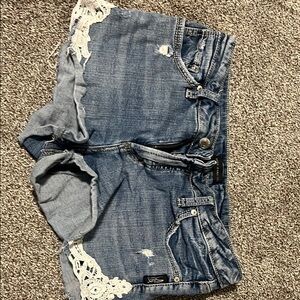 Silver Jeans Blue Distressed Jean Shorts Casual